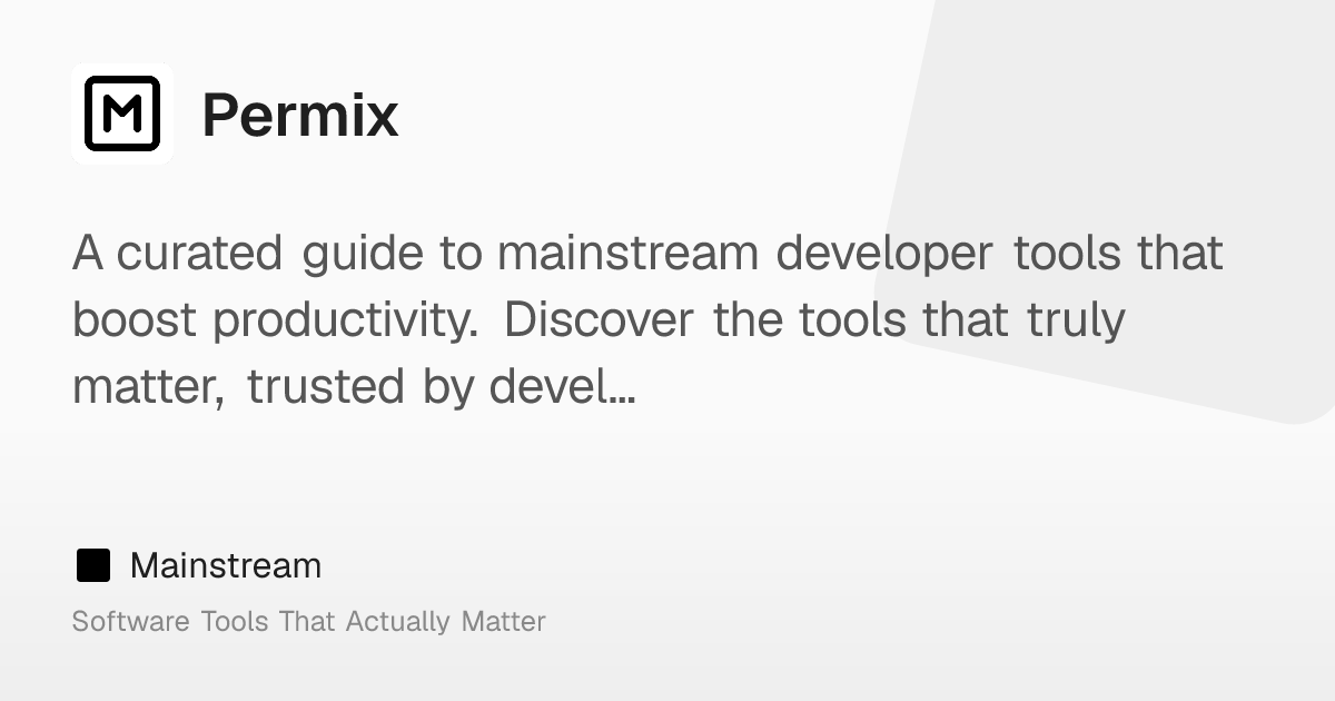 Permix: Type-safe permissions management for JavaScript. – Mainstream