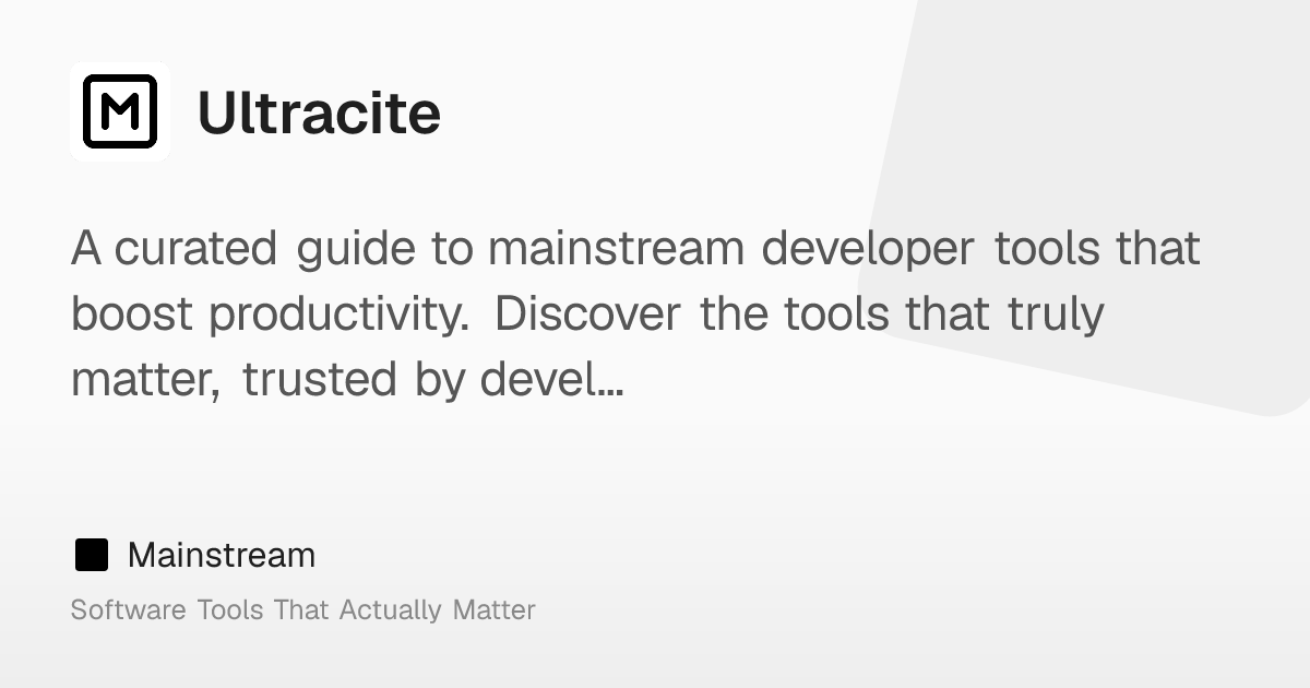Ultracite: AI-ready formatter to write and generate code faster ...